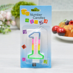 Свеча для торта цифра "1" 7см "Celebration", парафин