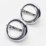 Ювелирные швензы с родиевым покрытием, размер 19 мм, цена за пару