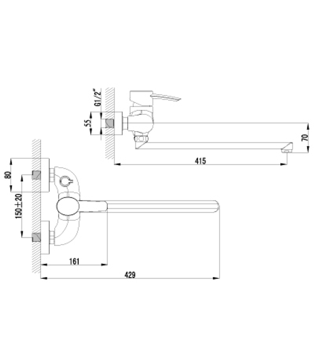 Смеситель универсальный LEMARK ANTLANTISS – LM3217C