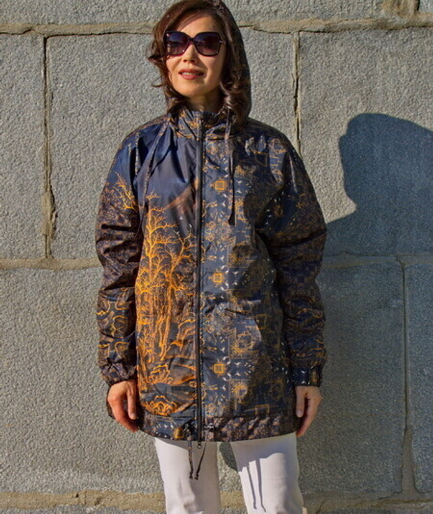 Куртка "Горы и Вода", по мотивам пейзажа китайского художника Гун Сианя, 17 век