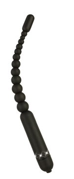 Гибкий вибратор Crystal Chic - 29 см. (Цвет: черный)