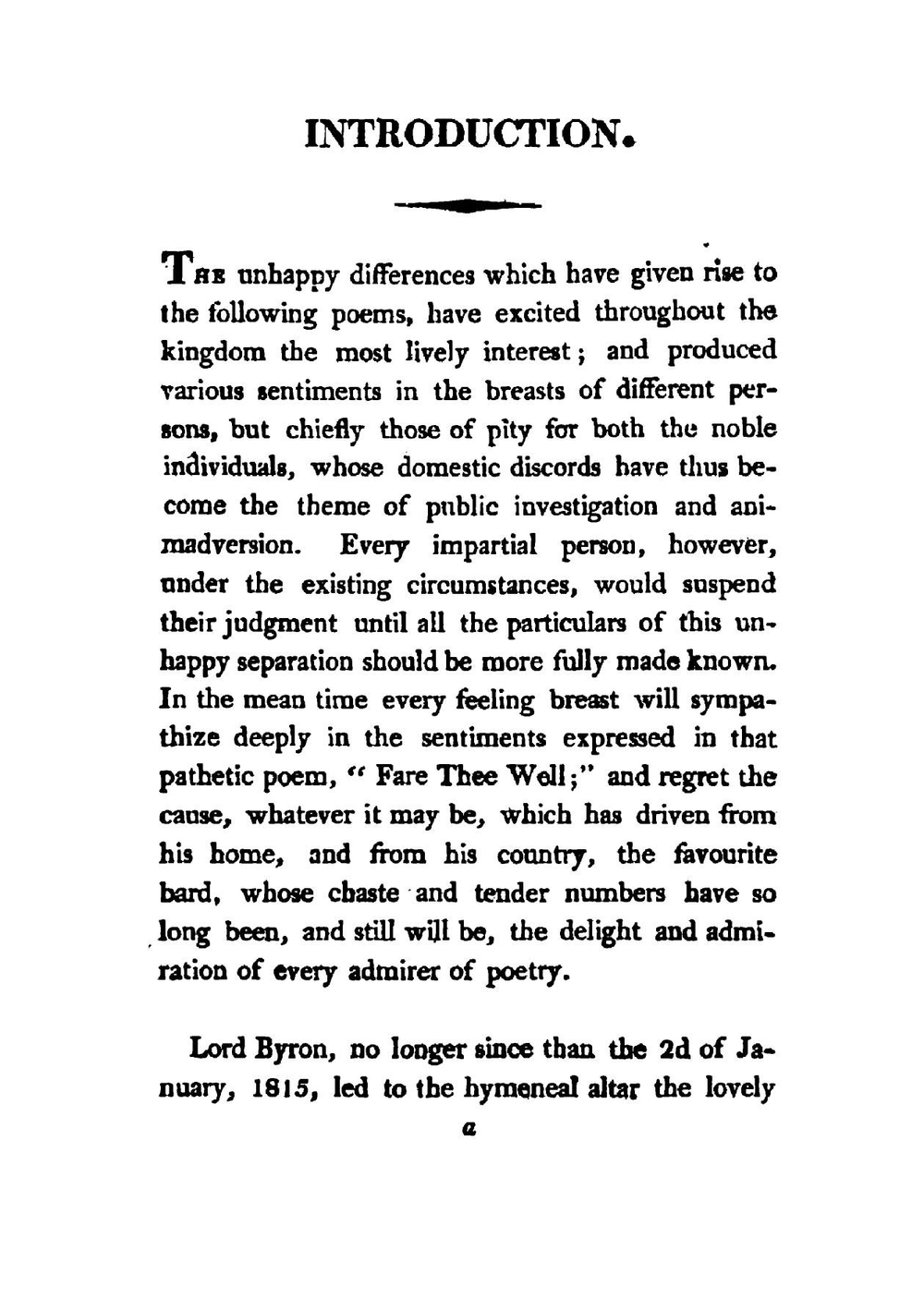 Poems on his domestic circumstances | B.G. Byron