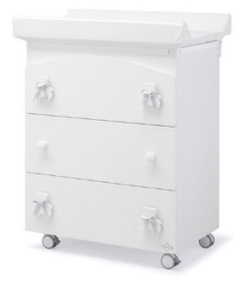 Детский пеленальный комод Erbesi Bubu белый/белый