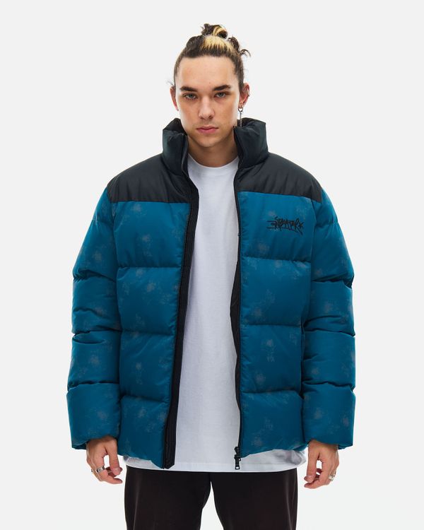 Пуховик Downjacket RF Print Corsair сине-зеленый - фото 5