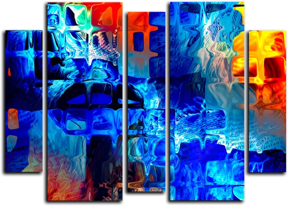 Модульная картина "Абстрактное стекло"