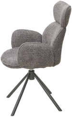 Стул М-City DISAUR Варди (Vardy) поворотный на 360 градусов, темно-серый букле Xd841-16, Серый