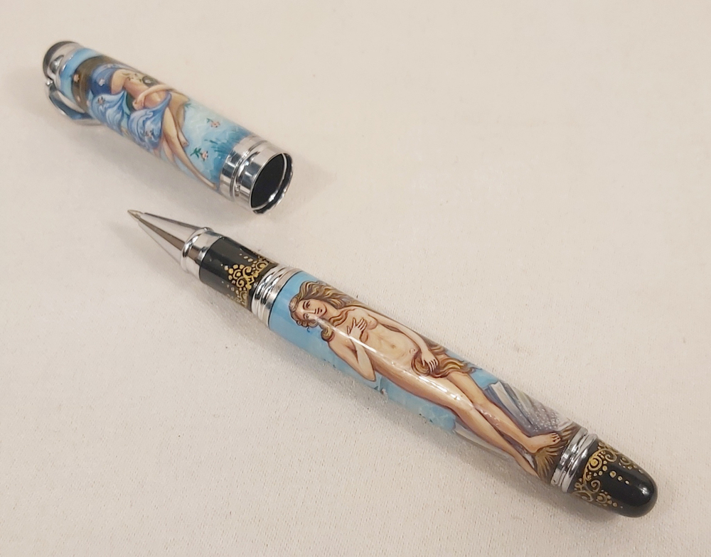 Коллекционная ручка с ручной росписью Палех "Рождение Венеры"