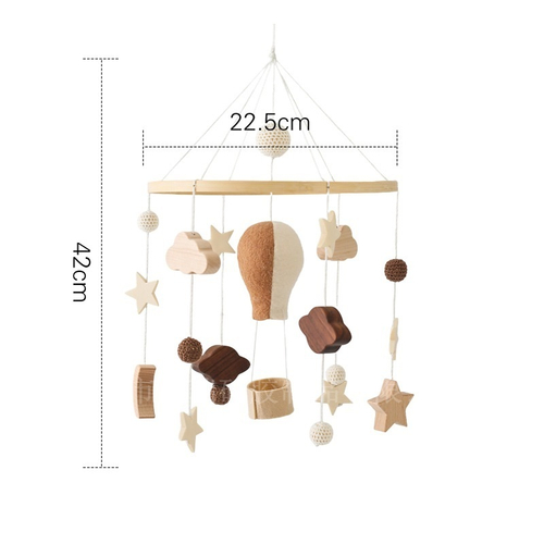 Деревянный мобиль в кроватку "Воздушный Шар"