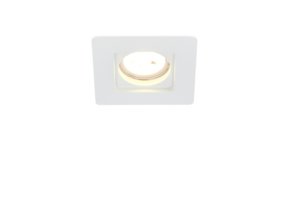 Светильник встраиваемый гипсовый,  белый,  1xGU10