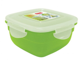 Контейнер для продуктов квадр. 1,0 л. 16*16*8 см. п/п цвет в ассорт. SAFE-FOOD