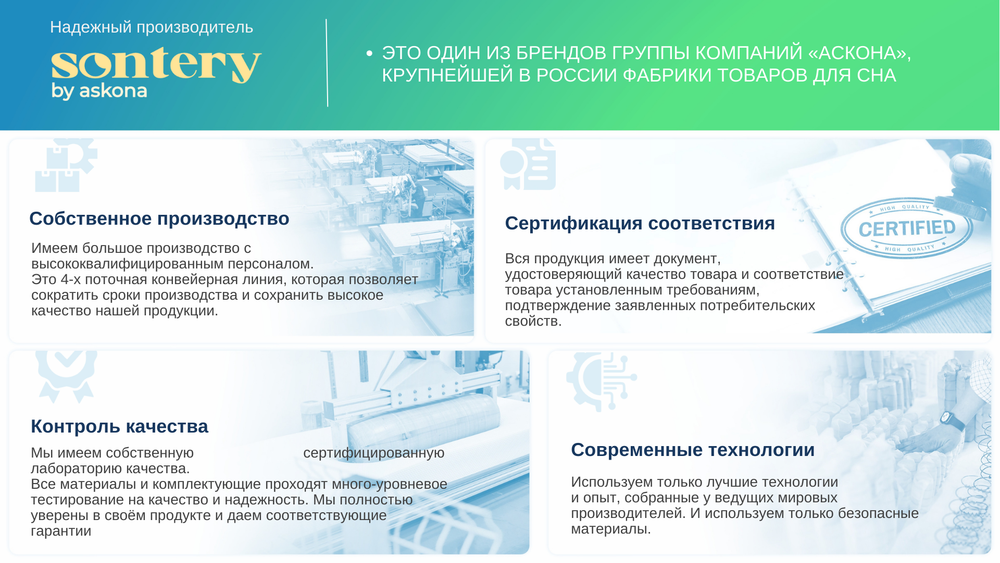 Матрас Askona SLEEP TONIC Lotos h≈24см