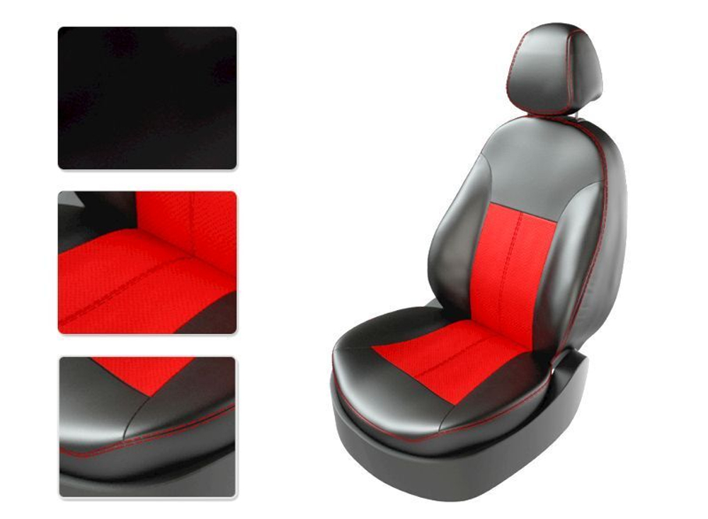 Чехлы на сидения CarFashion мод «NIVA «3дв 21213-14» черный/черный/красный (1093219)