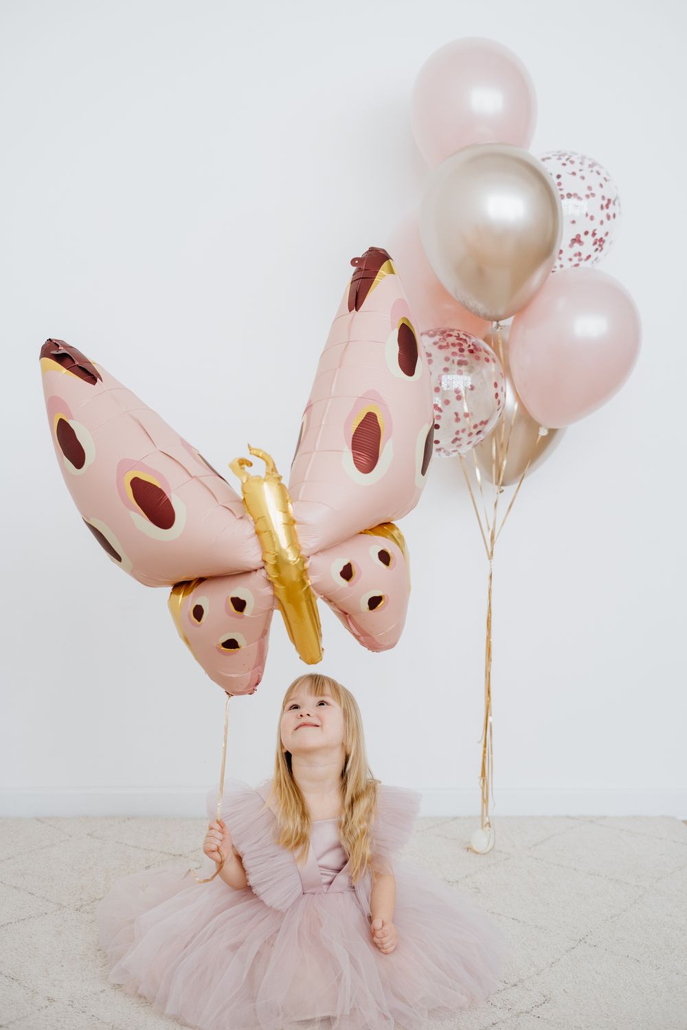 Шар 3D (45''/114 см) фигура Бабочка Карнавальные крылья Розовый (БГ-40)  Изображение3