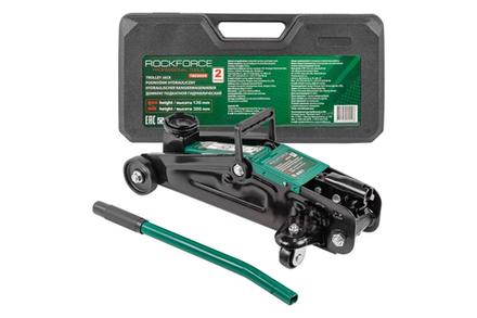 Домкрат гидравлический RF-T820028 подкатной 2т (выс.подъема 135-310мм) ROCKFORCE