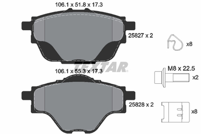 TEXTAR - 2582701-TET - Brake Pad Set, disc brake