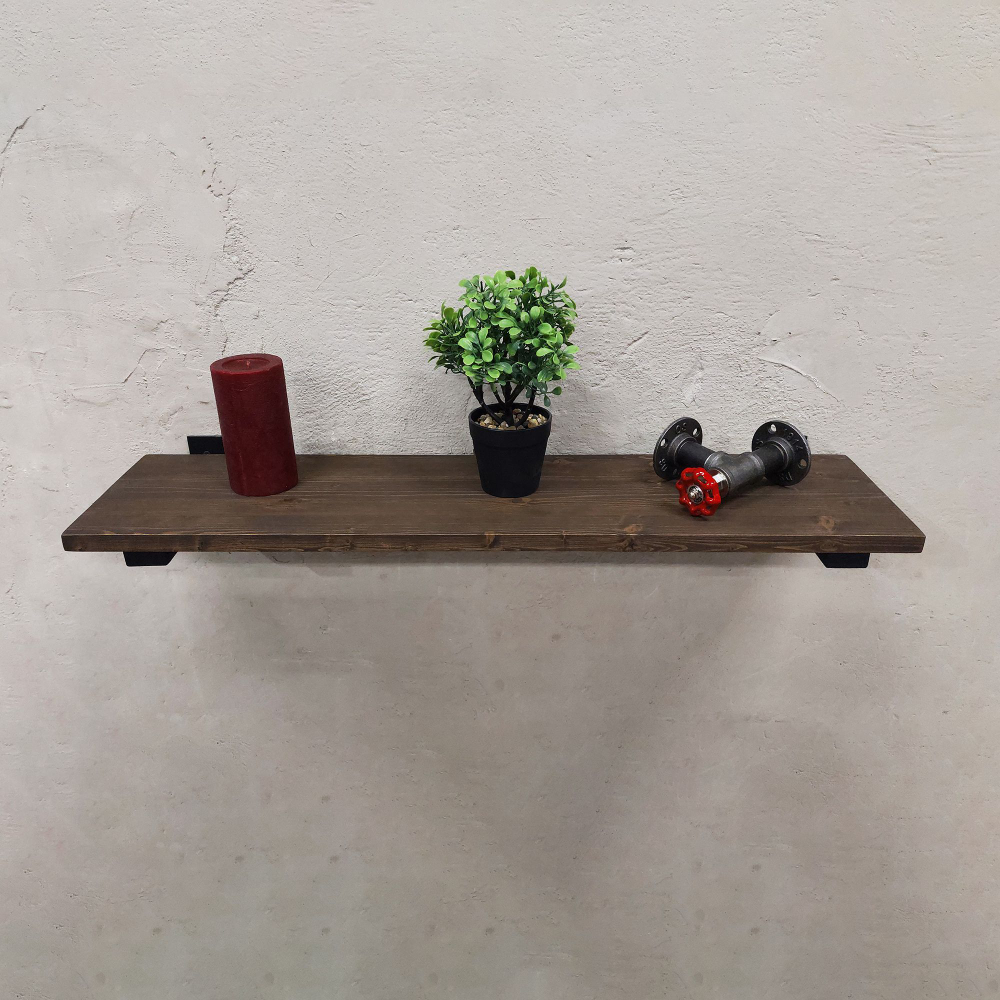Настенные полки из натурального дерева в стиле Лофт