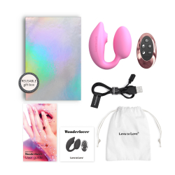 Cтимулятор клитора и зоны G с пультом для пары Love to love WONDERLOVER - PINK PASSION