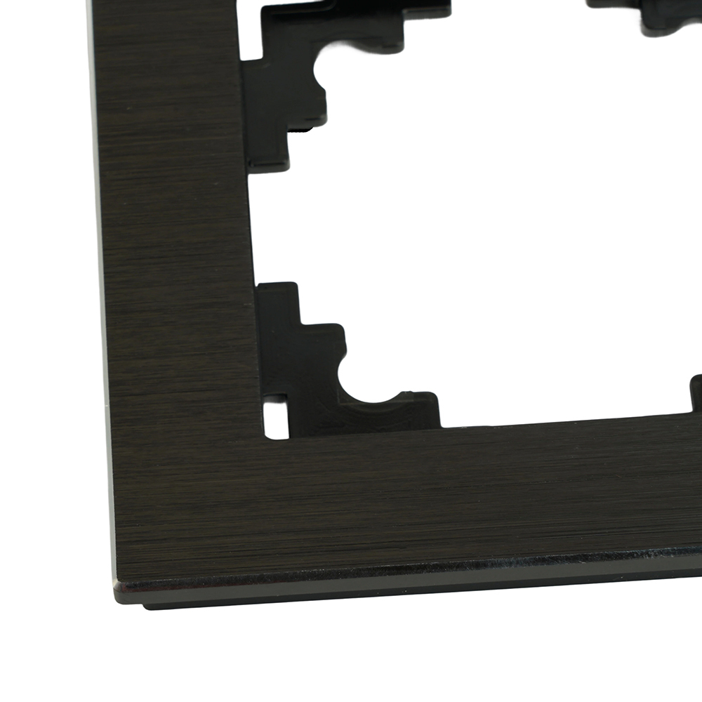 Рамка 2-местная, металл, STEKKER MFR00-7002-05, серия Катрин, черный 50016