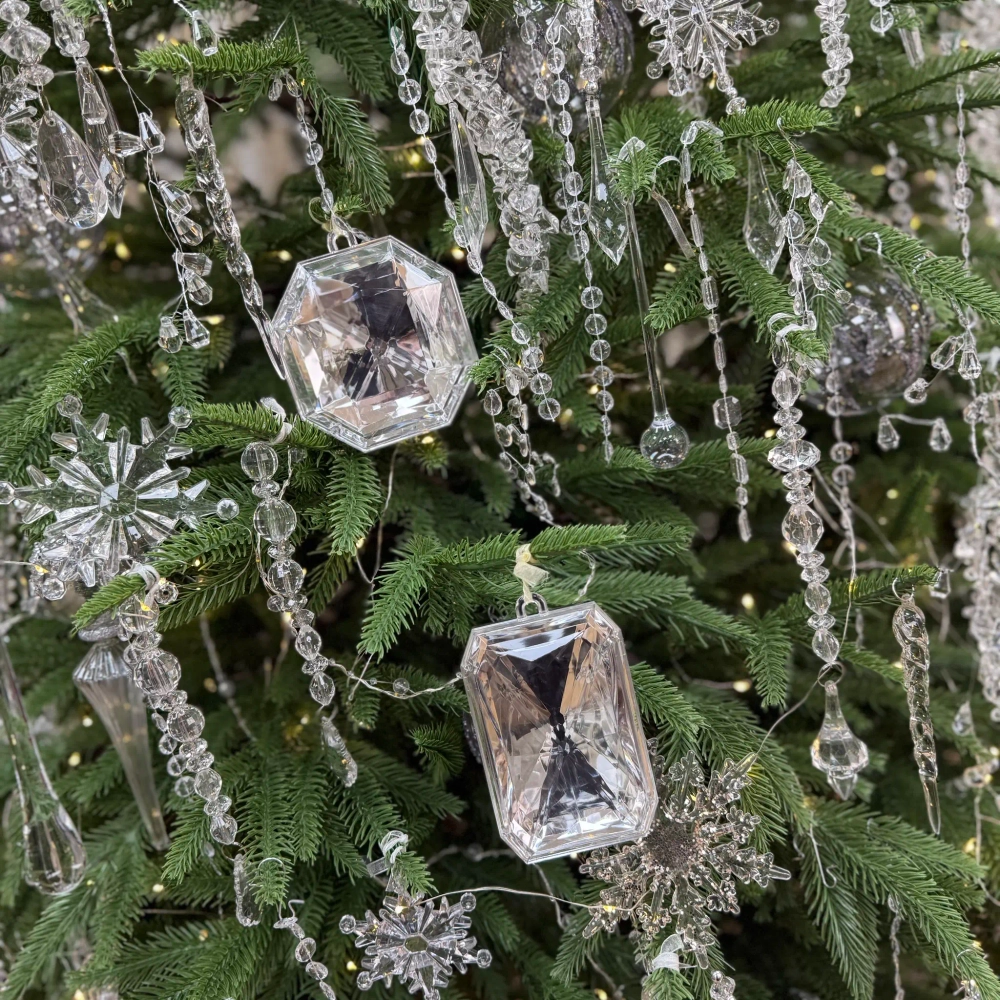 Ёлочное украшение «DIAMOND - Shine» 6,8*3,8*11,4 см, Серебро