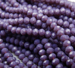 БН024НН34 Хрустальные бусины "рондель", цвет: фиолетовый непрозрачный, 3х4 мм, 95-100 шт.