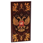 Набор шашки и нарды "Державные" в деревянном коробе, средние SA-DZ-M