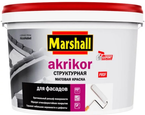 МАРШАЛЛ Акрикор структурная белая 9  л база