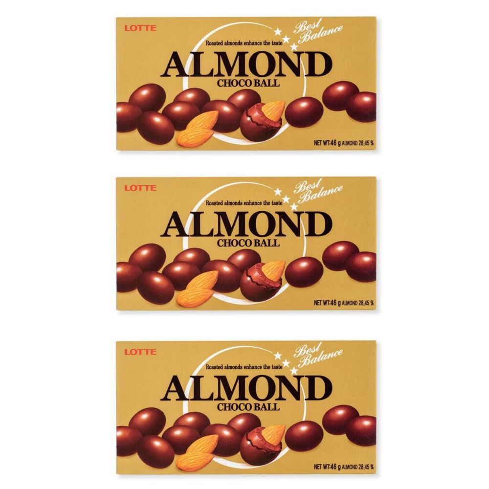 Миндаль в шоколаде Lotte Almond choco balls 46 г, 10 шт