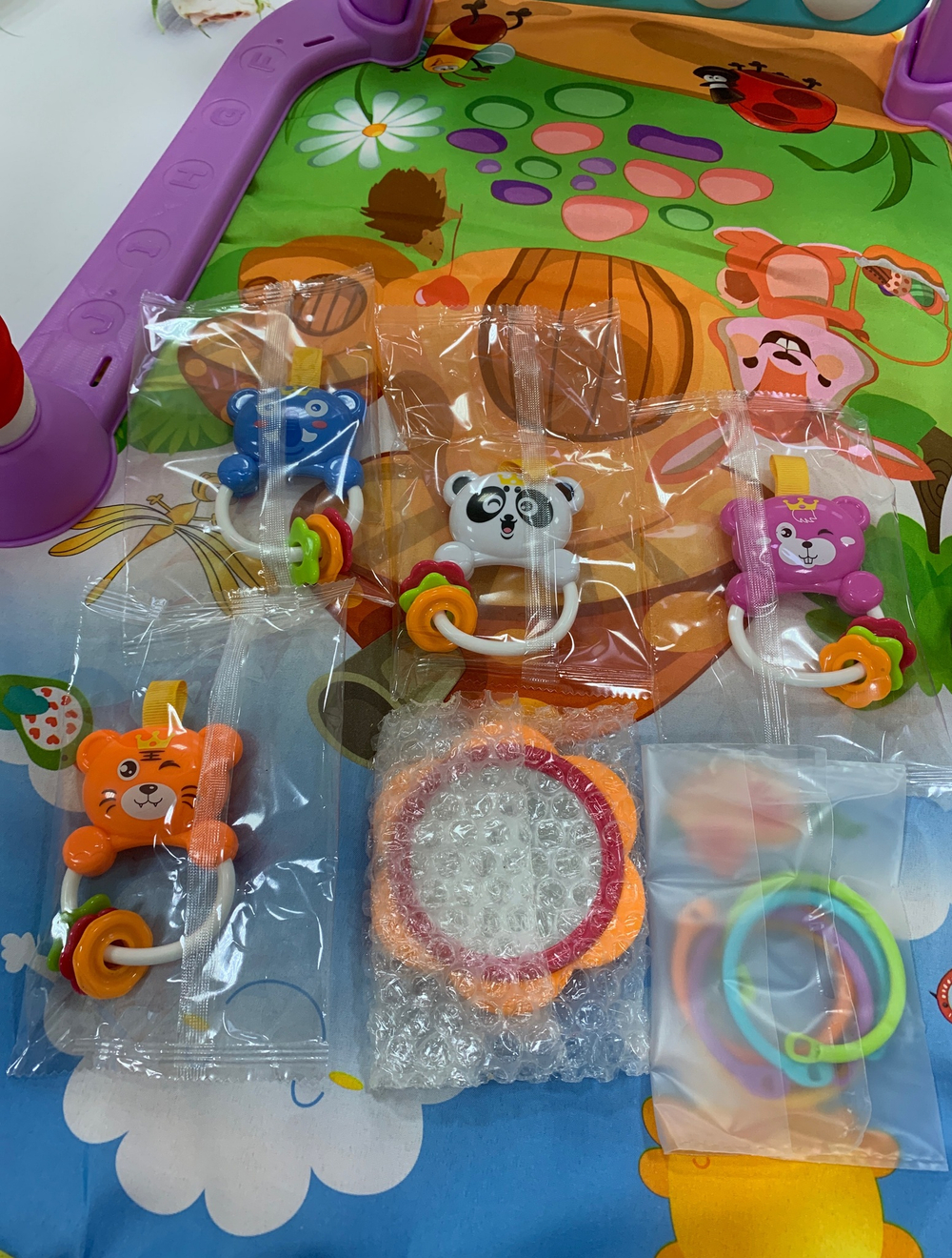 Коврик развивающий "Elefantino" (фиолетовый) 104346