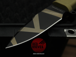 Нож Extrema Ratio Shrapnel OG А+++ V.2026 - песочная рукоять, клинок камо