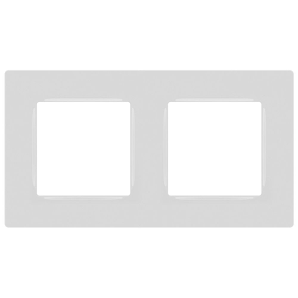 Рамка для розеток и выключателей ЭРА Серия 12 12-5202-01 на 2 поста, Классик, белый