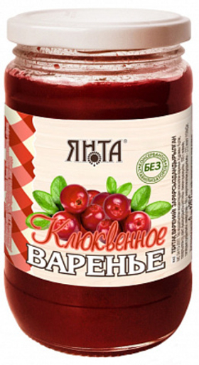 Варенье клюквенное Янта 400г