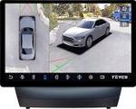 Магнитола для Hyundai iХ35, Tucson 2 2009-2015 (без штатного усилителя, рамка 9) - Teyes CC3-2K-360 монитор 13" 2K QLED на Android 10, Быстрая, CarPlay, 4G SIM-слот, 4 камеры в комплекте