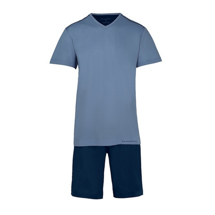 Мужская пижама (футболка и шорты) синяя BALDESSARINI 95019/6080 621