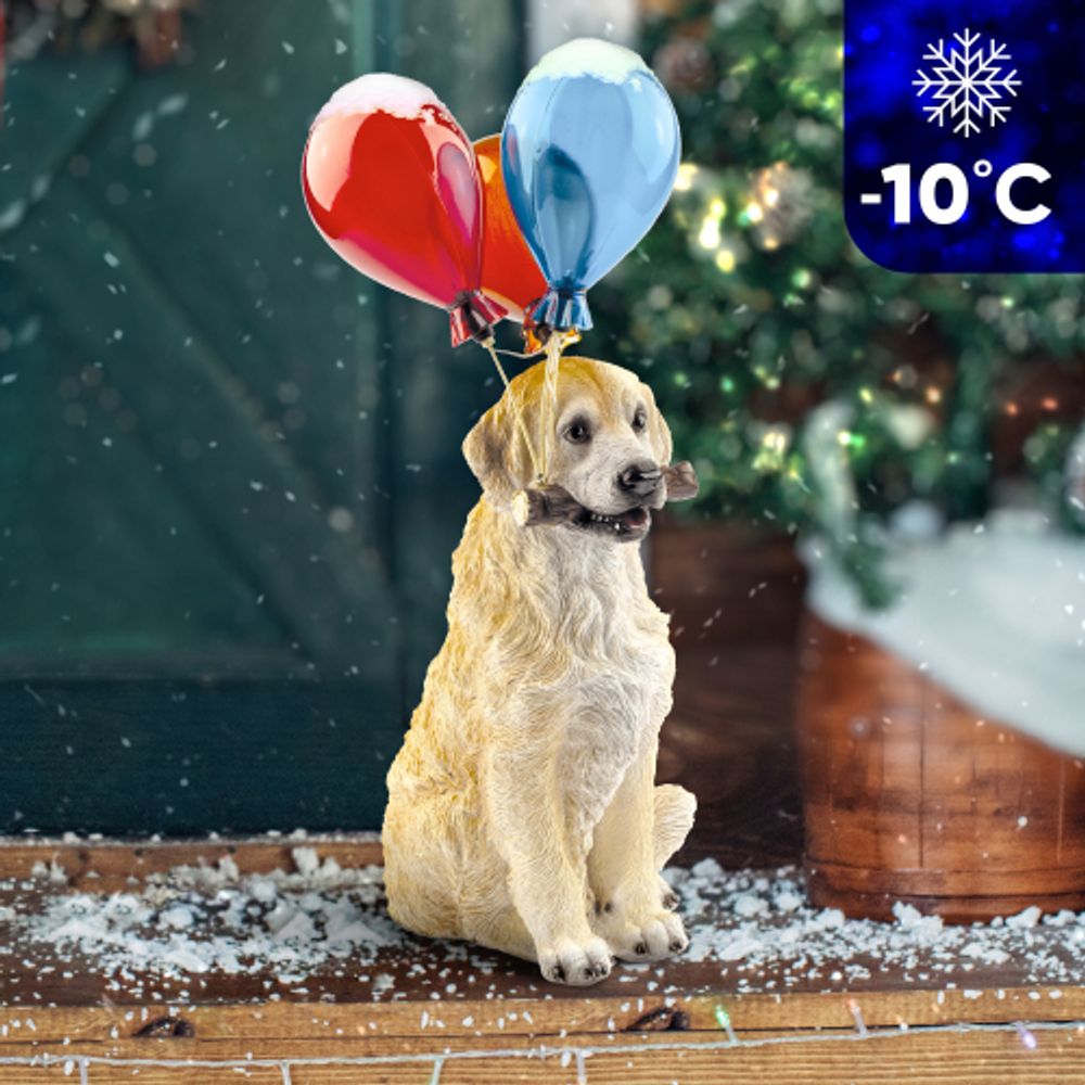 Светильник уличный ЭРА ERASF22-05 на солнечных батареях садовый Золотистый ретривер 48 см | Садовые декоративные светильники