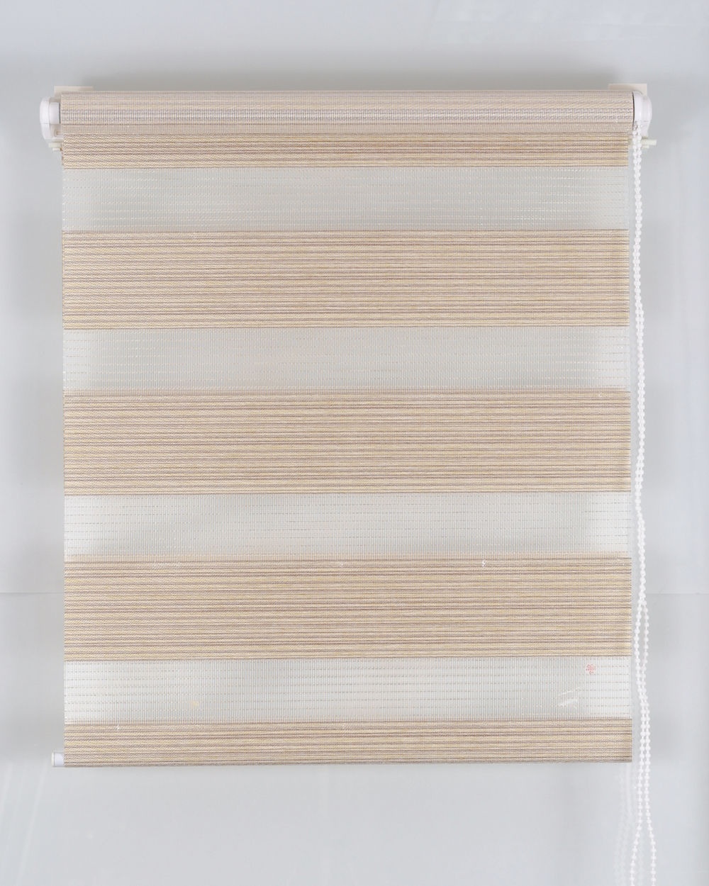 Рулонная штора зебра, светло-желтый