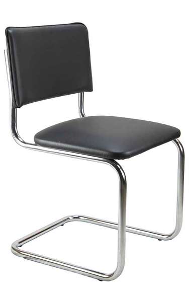 Стул Сильвия 02S Черный/Металл Хром гальв.