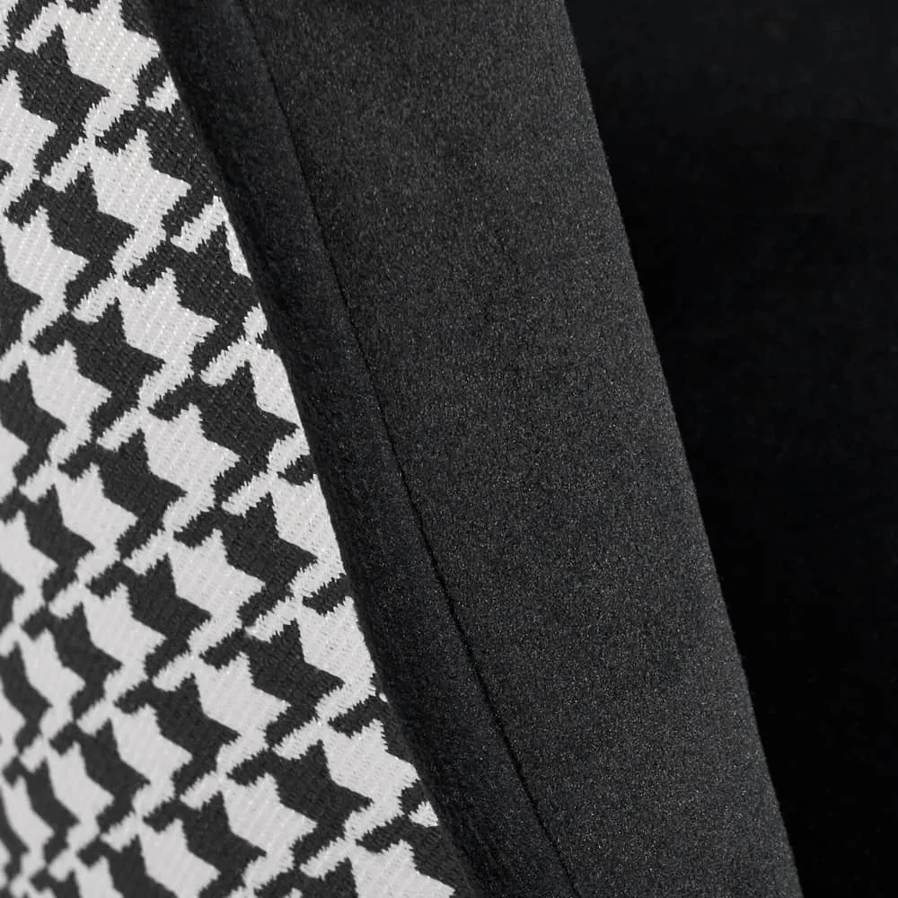 Стул полубарный Bradex Home Leo чёрный с жаккардом, с поворотным механизмом