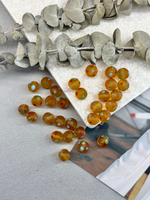 Стеклянные матовые бусины лэмпворк 10 мм "Карамель", 2 штуки