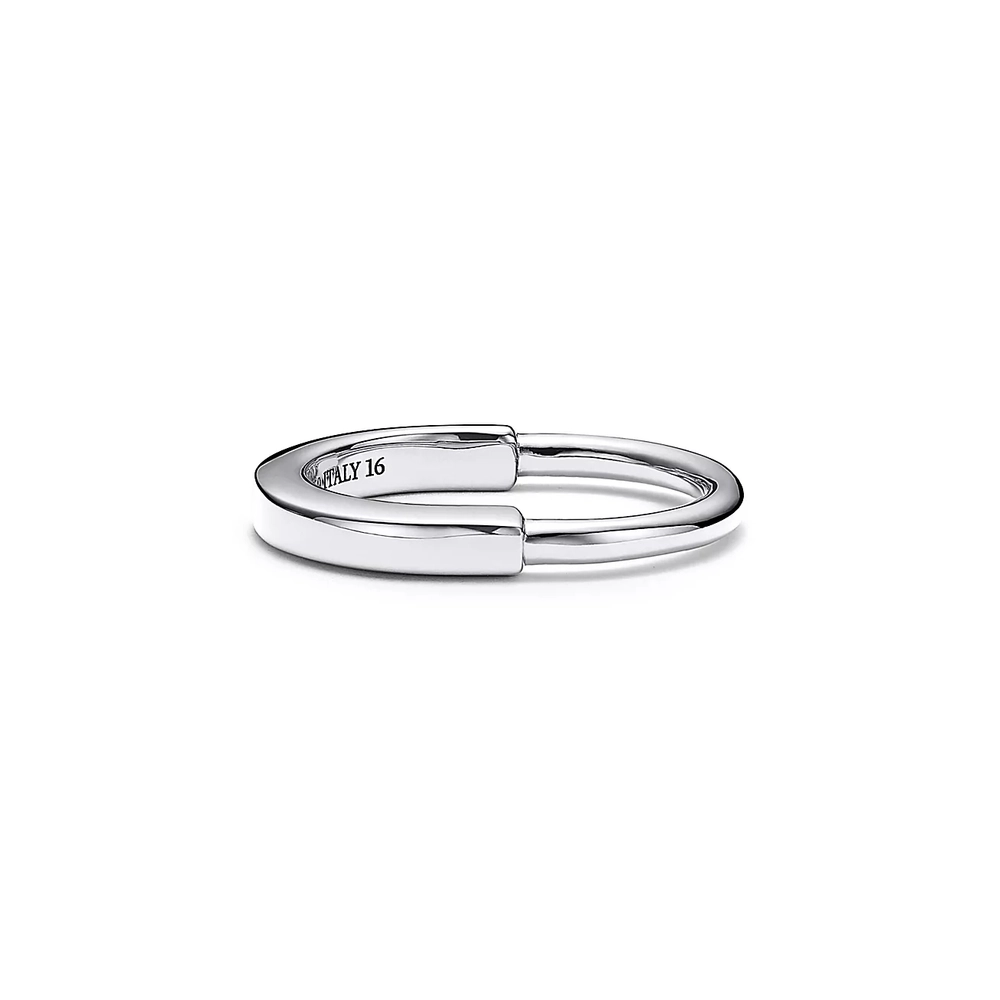 Кольцо из белого золота, Tiffany💠 Lock ring