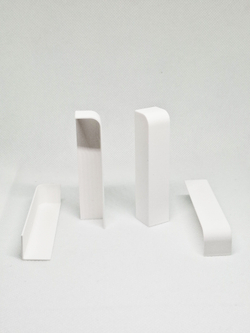 Заглушка торцевая для плинтуса 70x16мм (с закруглением 10мм) - 2шт.