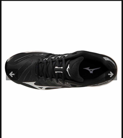 MIZUNO, WAVE VOLTAGE, INDOOR, BLACK/SILVER, MEN, US 6,5 /EUR 38,5 /UK 5,5 /СМ 24,5