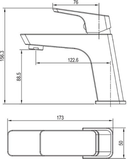 Смеситель для раковины Aquanet Gotic AF440-10B