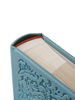 Фотоальбом Делюкс на 200 фото 10х15 см, бум. листы, книж. переплет, с окном suede gri mavi "голубой под замшу"