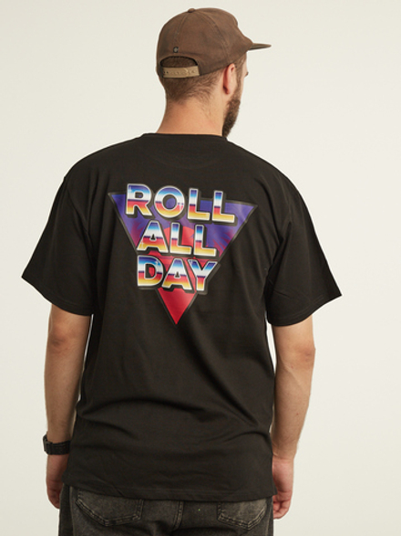 Футболка RollAllDay Retrowave черная