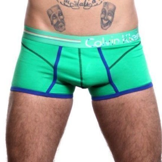 Мужские трусы боксеры зеленые Calvin Klein Bold Green Boxer