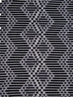 1367 Кружево эластичное 20 см, Италия, геометрия, черный