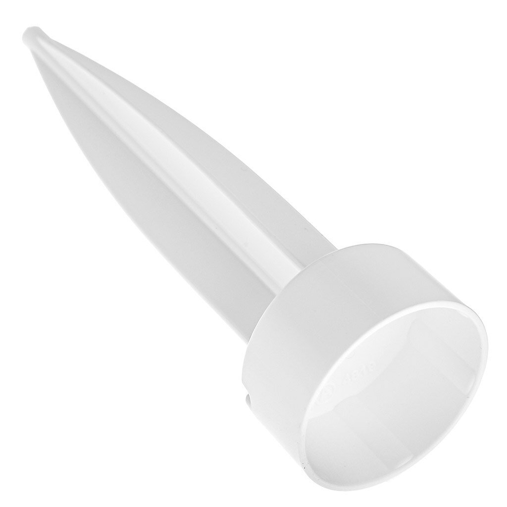 Ваза для цветов пластмассовая с колышком, высота 28 см, белая, для улицы/сада