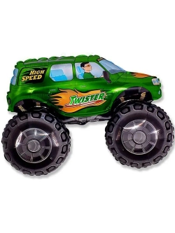 Шар (38""/97 см) Фигура, Бигфут, Зеленый, машина 1 шт. Д133