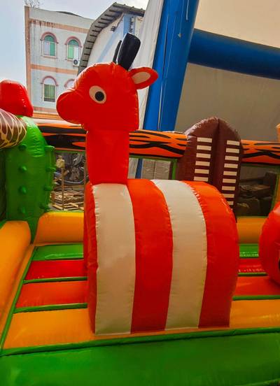 Коммерческий надувной батут «Мир Сафари», 14*7*7,5 м