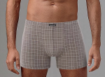 Клетчатые мужские боксеры (Размер: M) (Цвет: бежевый)